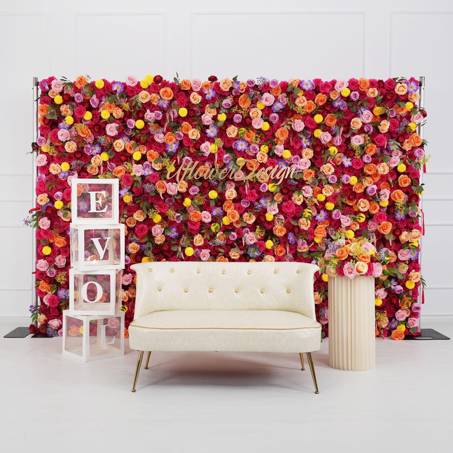 Artificial Colorful Wedding Flower Wall Decor Figure 3
